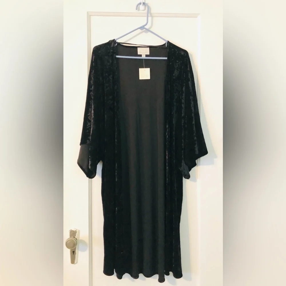 NWT_Black Velvet Longline Cardigan_NWT - Picture 11 of 12